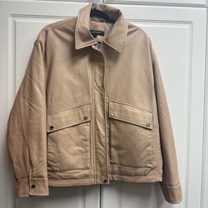 Kenneth Cole Tan Leather Jacket L